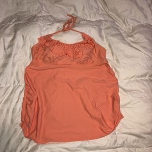 Orange Maternity Swim Top